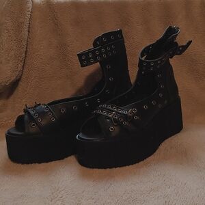 Demonia Grip-105 Vegan Leather Sandals